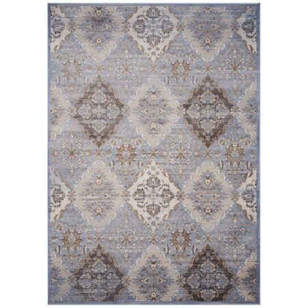 Safavieh 8 x 11 ft. Vintage Power Loomed Large Rectangle Area Rug, Light Blue and Ivory VTG572L-8